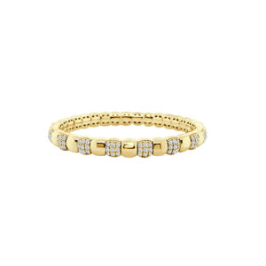 14K Gold Lab Grown Diamond Full Eternity Stretch Band 2 CT (171 Stones – Size 6.00)
