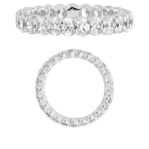 14K Gold Lab Grown Diamond Classic Eternity Band 2.5 CT (0.10 CT Each) Oval Cut