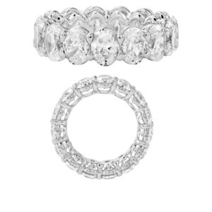14K Gold Lab Grown Diamond Classic Eternity Band 7.5 CT (0.50 CT Each) Oval Cut