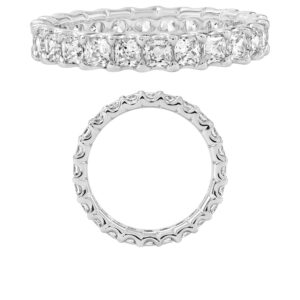 14K Gold Lab Grown Diamond Classic Eternity Band 2.40 CT (0.10 CT Each) Princess Cut