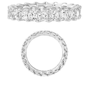 14K Gold Lab Grown Diamond Classic Eternity Band 4.20 CT (0.20 CT Each) Princess Cut