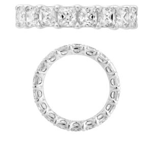 14K Gold Lab Grown Diamond Classic Eternity Band 6 CT (0.33 CT Each) Princess Cut