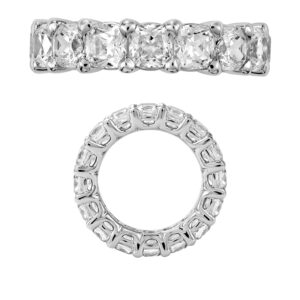 14K Gold Lab Grown Diamond Classic Eternity Band 8 CT (0.50 CT Each) Cushion Cut