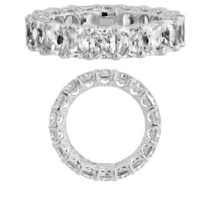 14K Gold Lab Grown Diamond Classic Eternity Band 9 CT (0.50 CT Each) Radiant Cut