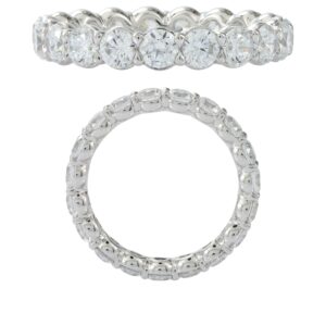 14K Gold Lab Grown Diamond Classic Eternity Band 3 CT (0.15 CT Each) Round Cut