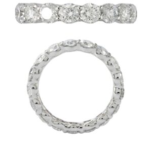 14K Gold Lab Grown Diamond Classic Eternity Band 3.60 CT (0.20 CT Each) Round Cut