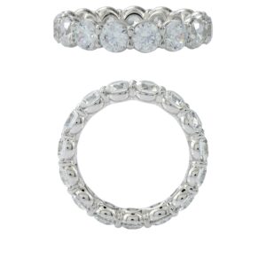 14K Gold Lab Grown Diamond Classic Eternity Band 5 CT (0.33 CT Each) Round Cut