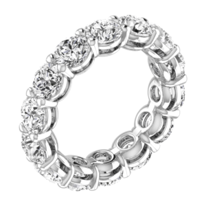 14K Gold Lab Grown Diamond Classic Eternity Band 7 CT (0.50 CT Each) Round Cut