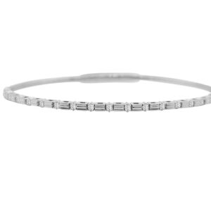 14K Gold Lab Grown Diamond Halfway Flexible Bangle 0.33 CT (20 Stones)