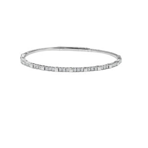 14K Gold Lab Grown Diamond Halfway Flexible Bangle 0.50 CT (36 Stones)