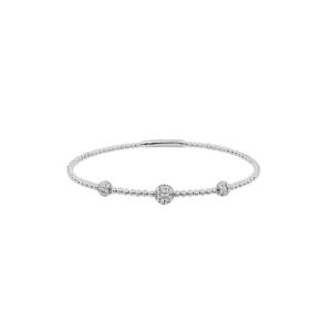 14K Gold Lab Grown Diamond Halfway Flexible Bangle 0.38 CT (66 Stones)