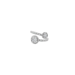 14K Gold Lab Grown Diamond Flex Ring Round Cut 0.50 CT (28 Stones)